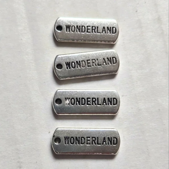 WONDERLAND Silver Charms For Jewelry Making - Picture 1 of 4